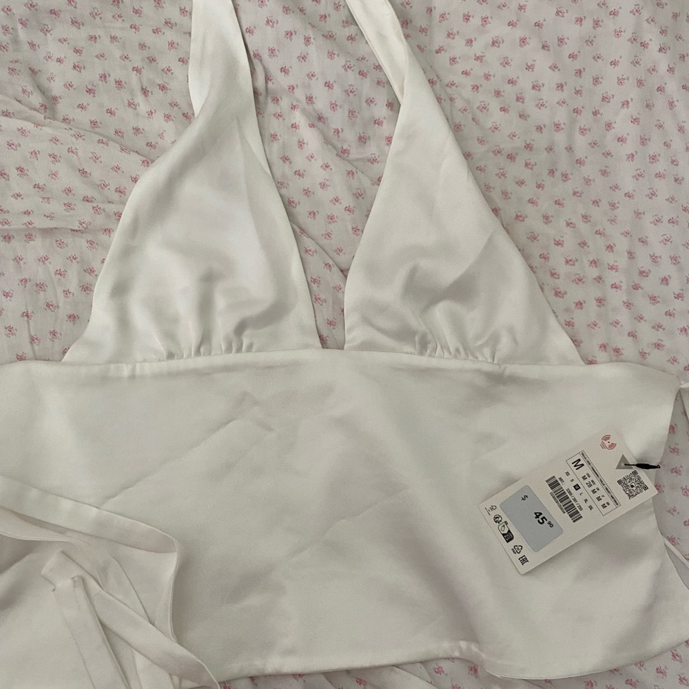 Elegant White Halter Bralette